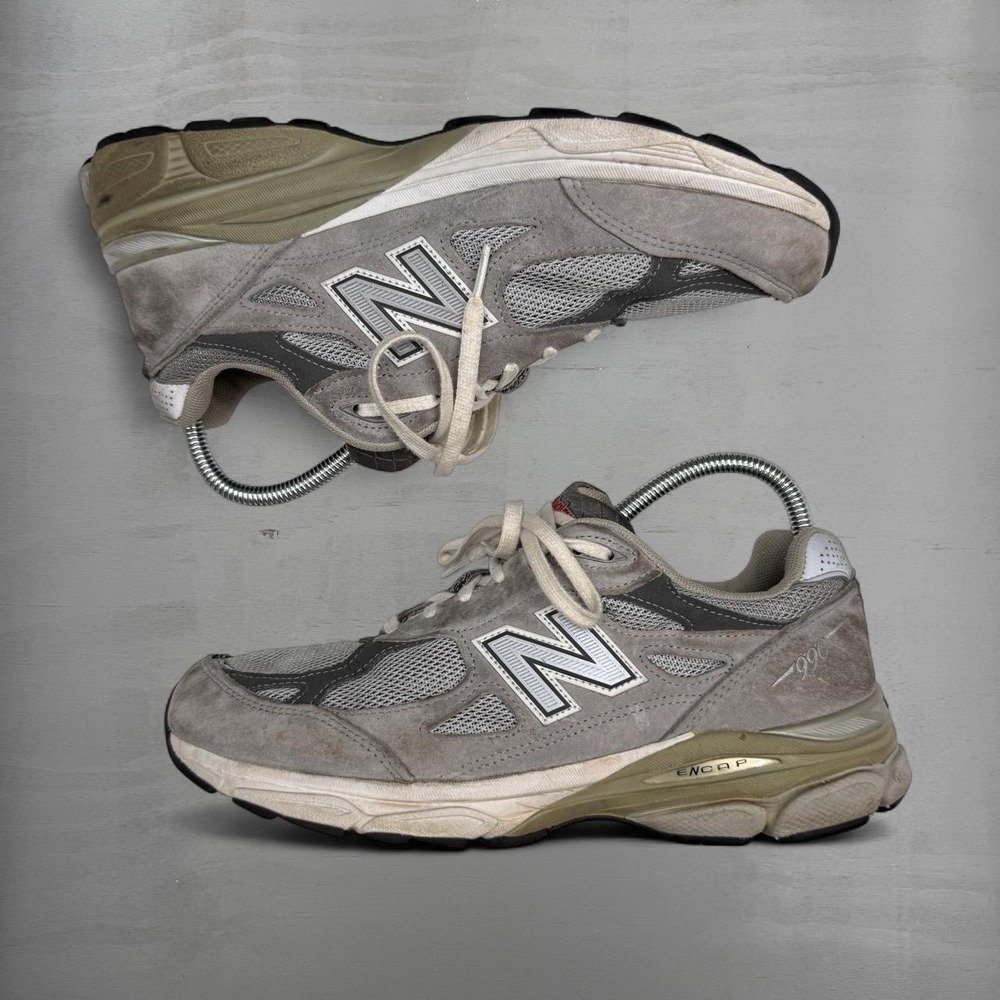 New Balance 990v3 Made in USA Grey Running Shoes M990GL3 Size 11.5